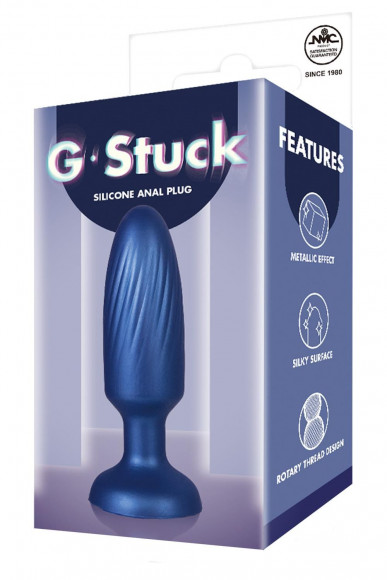 Синяя анальная пробка G Stuck - 10 см. Синяя анальная пробка G Stuck - 10 см.