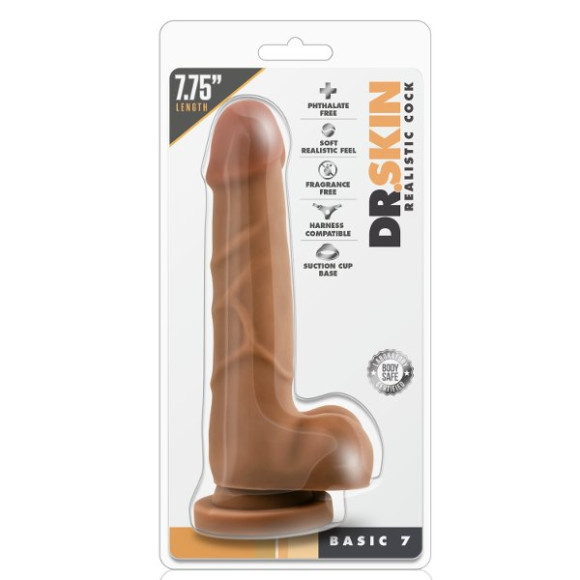 Фаллоимитатор-мулат Realistic Cock Basic 7 - 19,7 см. Фаллоимитатор-мулат Realistic Cock Basic 7 - 19,7 см.