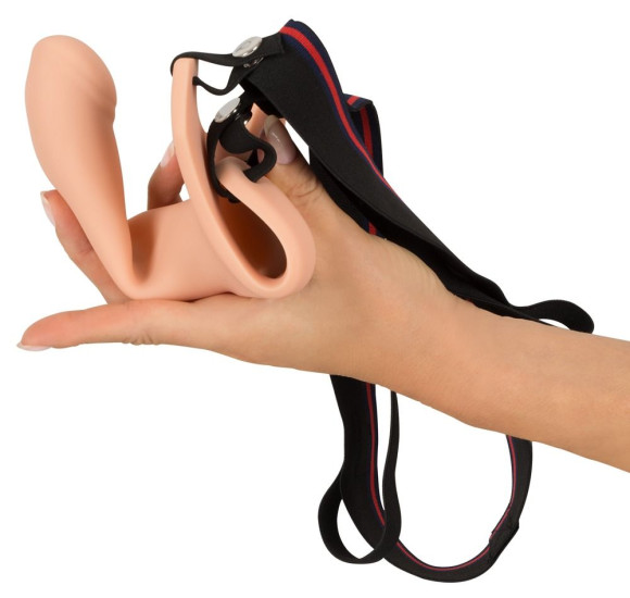 Силиконовый полый страпон на ремнях Silicone Strap-on - 16 см. Силиконовый полый страпон на ремнях Silicone Strap-on - 16 см.