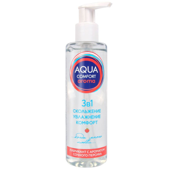 Гель-лубрикант на водной основе Aqua Comfort Aroma с ароматом персика - 195 гр. Гель-лубрикант на водной основе Aqua Comfort Aroma с ароматом персика - 195 гр.