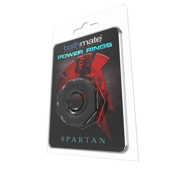 Чёрное эрекционное кольцо Spartan Чёрное эрекционное кольцо Spartan
