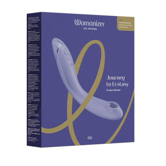 Сиреневый стимулятор G-точки Womanizer OG c технологией Pleasure Air и вибрацией - 17,7 см. Сиреневый стимулятор G-точки Womanizer OG c технологией Pleasure Air и вибрацией - 17,7 см.