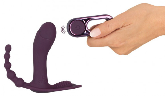 Фиолетовый вибратор для ношения в трусиках ARIVA RC Panty Vibrator