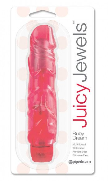 Красный вибратор JUICY JEWELS - 16 см. Красный вибратор JUICY JEWELS - 16 см.