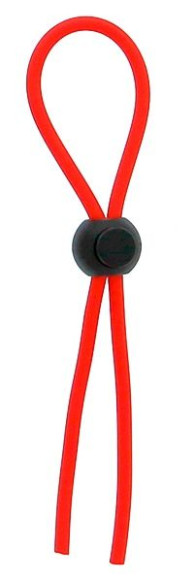 Красное эрекционное лассо с одной бусиной-утяжкой STRETCHY THIN LASSO Красное эрекционное лассо с одной бусиной-утяжкой STRETCHY THIN LASSO