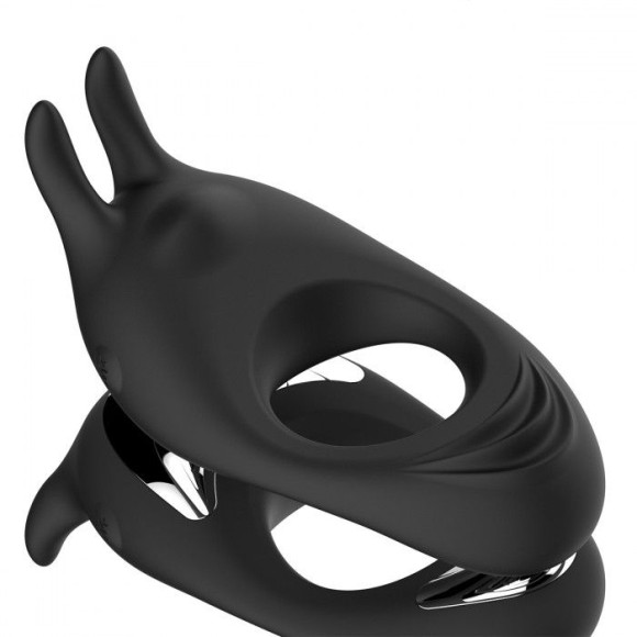 Черное эрекционное кольцо с двумя моторами Zeus Dual Vibe Cock Ring Черное эрекционное кольцо с двумя моторами Zeus Dual Vibe Cock Ring
