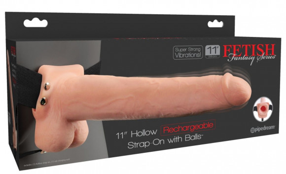Телесный перезаряжаемый вибрострапон 11 Hollow Rechargeable Strap-on with Balls - 30 см. Телесный перезаряжаемый вибрострапон 11 Hollow Rechargeable Strap-on with Balls - 30 см.