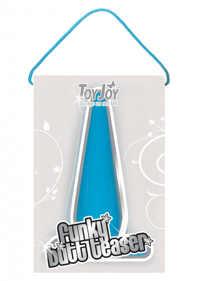 Голубая анальная пробка Funky Blue - 10,50 см. Голубая анальная пробка Funky Blue - 10,50 см.