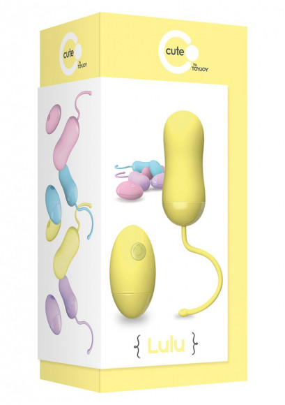 Желтое виброяйцо LULU WIRELESS REMOTE EGG с пультом ДУ