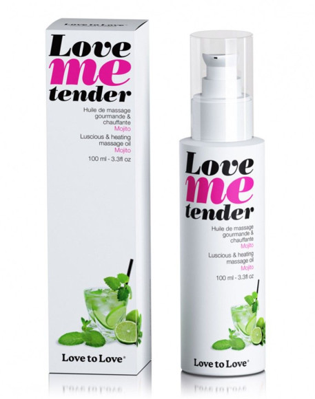 Съедобное согревающее массажное масло Love Me Tender Mojito с ароматом мохито - 100 мл. Съедобное согревающее массажное масло Love Me Tender Mojito с ароматом мохито - 100 мл.