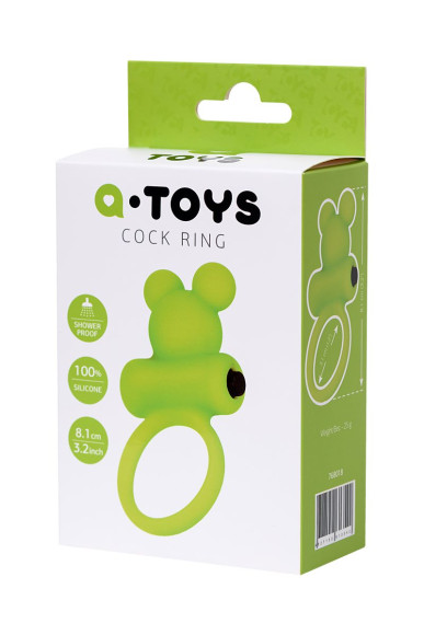 Зеленое виброкольцо на пенис A-Toys Зеленое виброкольцо на пенис A-Toys