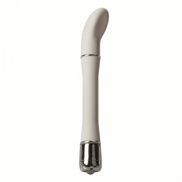 Белый вибратор Lulu Satin Scoop Vibe - 15,5 см. Белый вибратор Lulu Satin Scoop Vibe - 15,5 см.