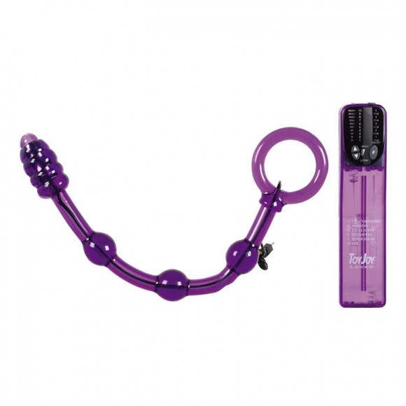 Пурпурная анальная цепочка с вибрацией Bum Buster Purple - 28 см. Пурпурная анальная цепочка с вибрацией Bum Buster Purple - 28 см.