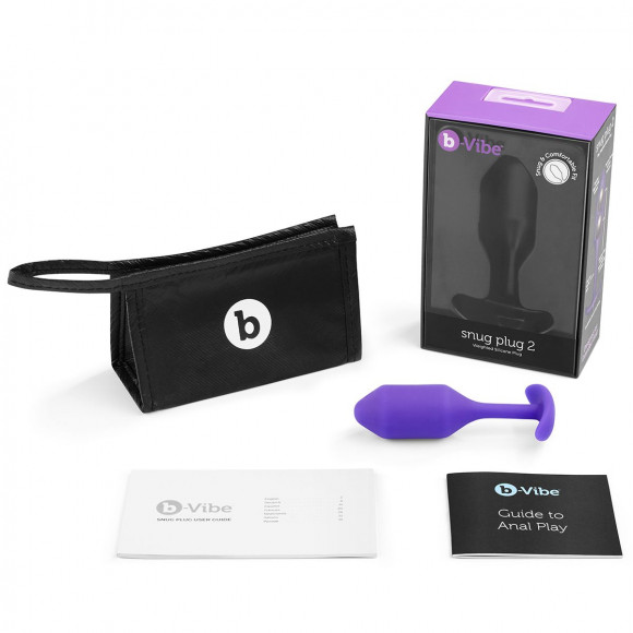 Фиолетовая пробка для ношения B-vibe Snug Plug 2 - 11,4 см. Фиолетовая пробка для ношения B-vibe Snug Plug 2 - 11,4 см.