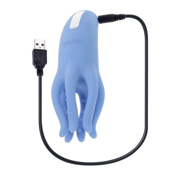 Голубой вибромассажёр Tentacle Tickler