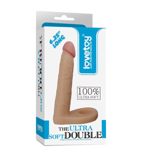 Телесная насадка для двойного проникновения The Ultra Soft Double 6.25 - 15,8 см. Телесная насадка для двойного проникновения The Ultra Soft Double 6.25 - 15,8 см.