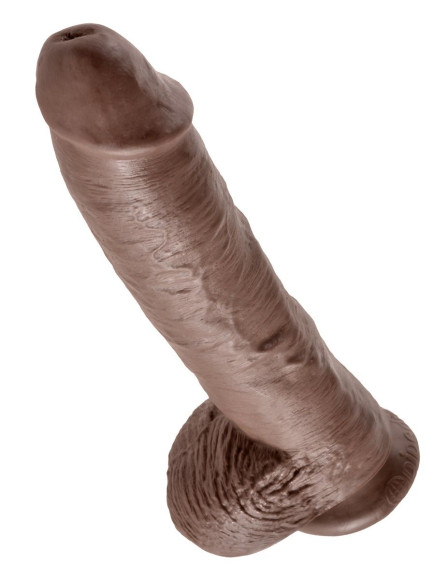 Большой коричневый фаллоимитатор с мошонкой 10 Cock with Balls на присоске - 25,4 см. Большой коричневый фаллоимитатор с мошонкой 10 Cock with Balls на присоске - 25,4 см.