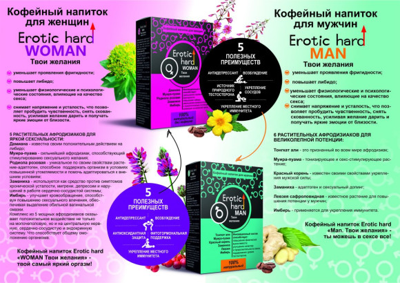 Кофейный напиток для женщин Erotic hard WOMAN - Твои желания - 100 гр. Кофейный напиток для женщин Erotic hard WOMAN - Твои желания - 100 гр.