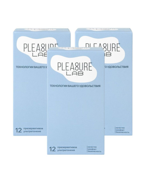 Набор из 3 упаковок ультратонких презервативов Pleasure Lab (по 12 шт.) Набор из 3 упаковок ультратонких презервативов Pleasure Lab (по 12 шт.)
