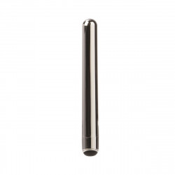 Серебристый тонкий вибромассажёр 5-FUNCTION PRECIOUS METAL SLIMS SILVER - 14 см.