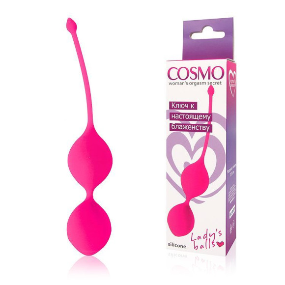 Розовые вагинальные шарики Cosmo с хвостиком Розовые вагинальные шарики Cosmo с хвостиком