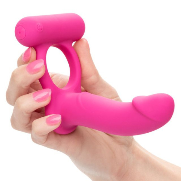 Розовая насадка для двойного проникновения Silicone Rechargeable Double Diver Розовая насадка для двойного проникновения Silicone Rechargeable Double Diver