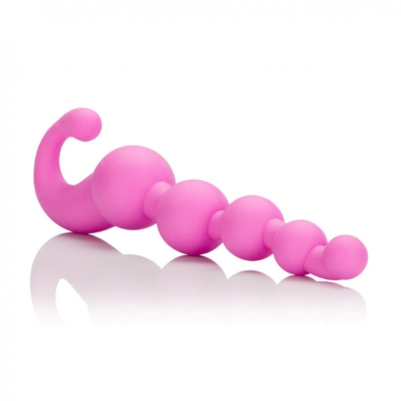 Упругая розовая цепочка L Amour Premium Silicone Beaded Probes - 17 см. Упругая розовая цепочка L Amour Premium Silicone Beaded Probes - 17 см.