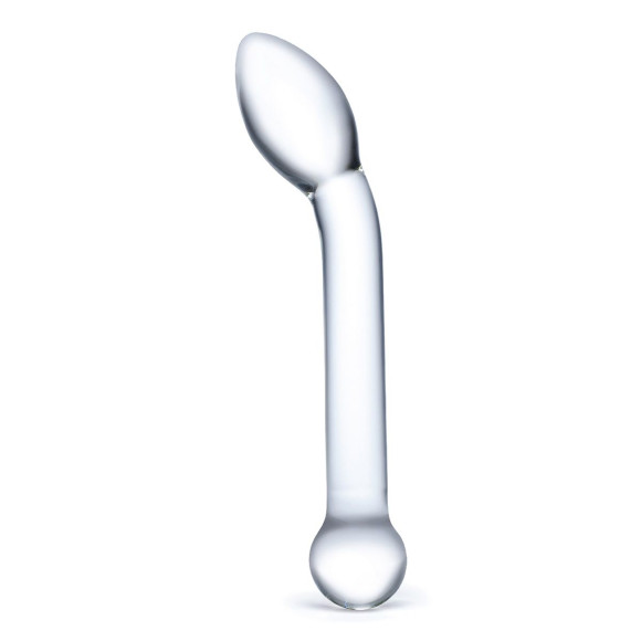 Прозрачный стеклянный фаллос для точки G Slimline G-Spot - 20 см. Прозрачный стеклянный фаллос для точки G Slimline G-Spot - 20 см.