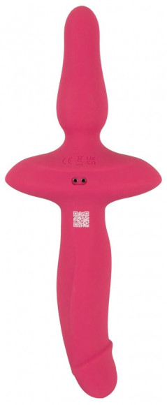 Розовый двусторонний вибратор 2in1 Vibrator & Butt Plug Розовый двусторонний вибратор 2in1 Vibrator & Butt Plug