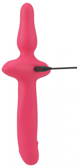 Розовый двусторонний вибратор 2in1 Vibrator & Butt Plug Розовый двусторонний вибратор 2in1 Vibrator & Butt Plug
