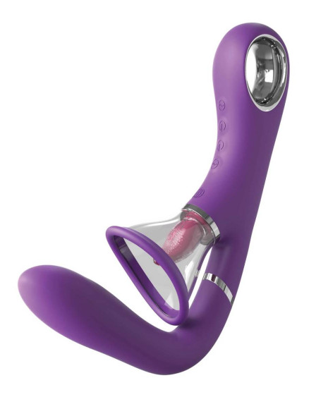 Сиреневый вибростимулятор с помпой и имитатором языка Her Ultimate Pleasure Pro Сиреневый вибростимулятор с помпой и имитатором языка Her Ultimate Pleasure Pro