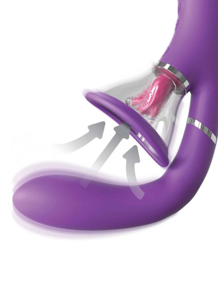 Сиреневый вибростимулятор с помпой и имитатором языка Her Ultimate Pleasure Pro Сиреневый вибростимулятор с помпой и имитатором языка Her Ultimate Pleasure Pro