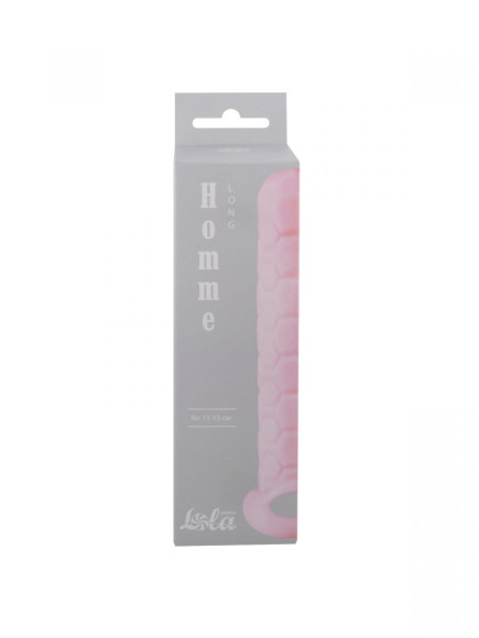 Розовый фаллоудлинитель Homme Long - 15,5 см. Розовый фаллоудлинитель Homme Long - 15,5 см.