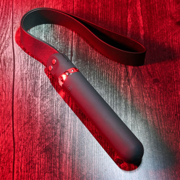 Черный многоскоростной вибратор-плеть Spank Me Vibe Черный многоскоростной вибратор-плеть Spank Me Vibe
