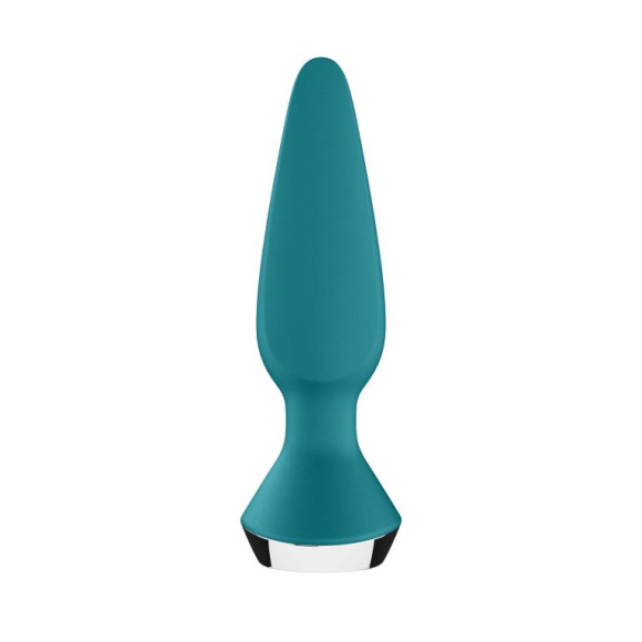 Бирюзовая анальная пробка с вибрацией Satisfyer Plug-ilicious 1 - 13,5 см. Бирюзовая анальная пробка с вибрацией Satisfyer Plug-ilicious 1 - 13,5 см.