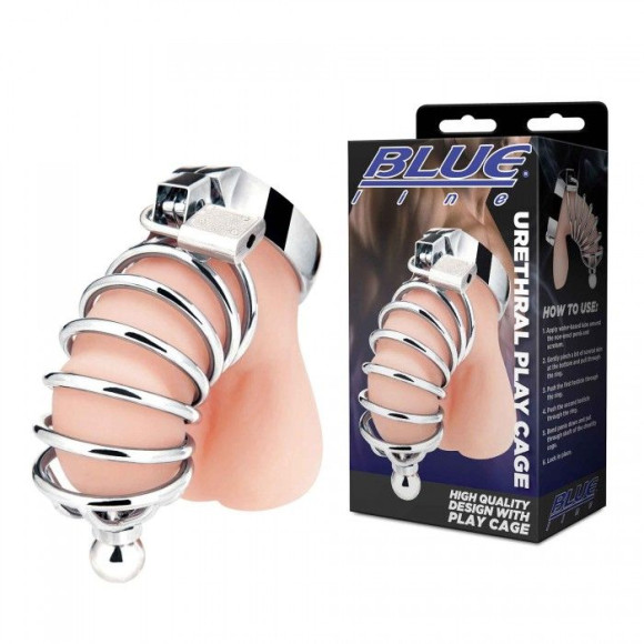 Серебристая клетка для члена Urethral Play Cage Серебристая клетка для члена Urethral Play Cage