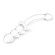 Прозрачный ребристый двусторонний стимулятор Ribbed G-Spot - 20 см. Прозрачный ребристый двусторонний стимулятор Ribbed G-Spot - 20 см.