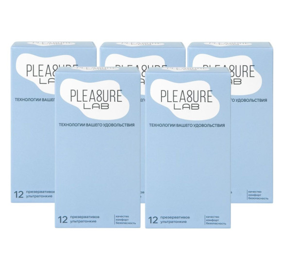 Набор из 5 упаковок ультратонких презервативов Pleasure Lab (по 12 шт.) Набор из 5 упаковок ультратонких презервативов Pleasure Lab (по 12 шт.)